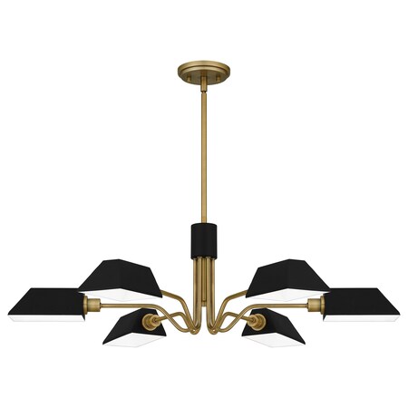 Quoizel Sienna 6-Light Aged Brass Chandelier QCH5350AB